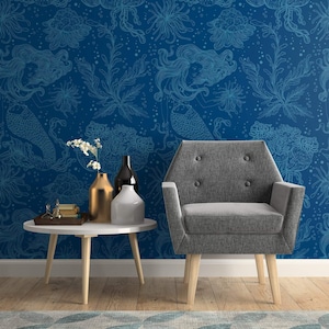 Blue Nautical Peel and Stick Removable Wallpaper 5660