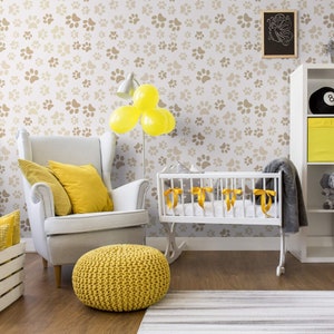 Beige and Tan Animal Children Peel and Stick Removable Wallpaper 7471