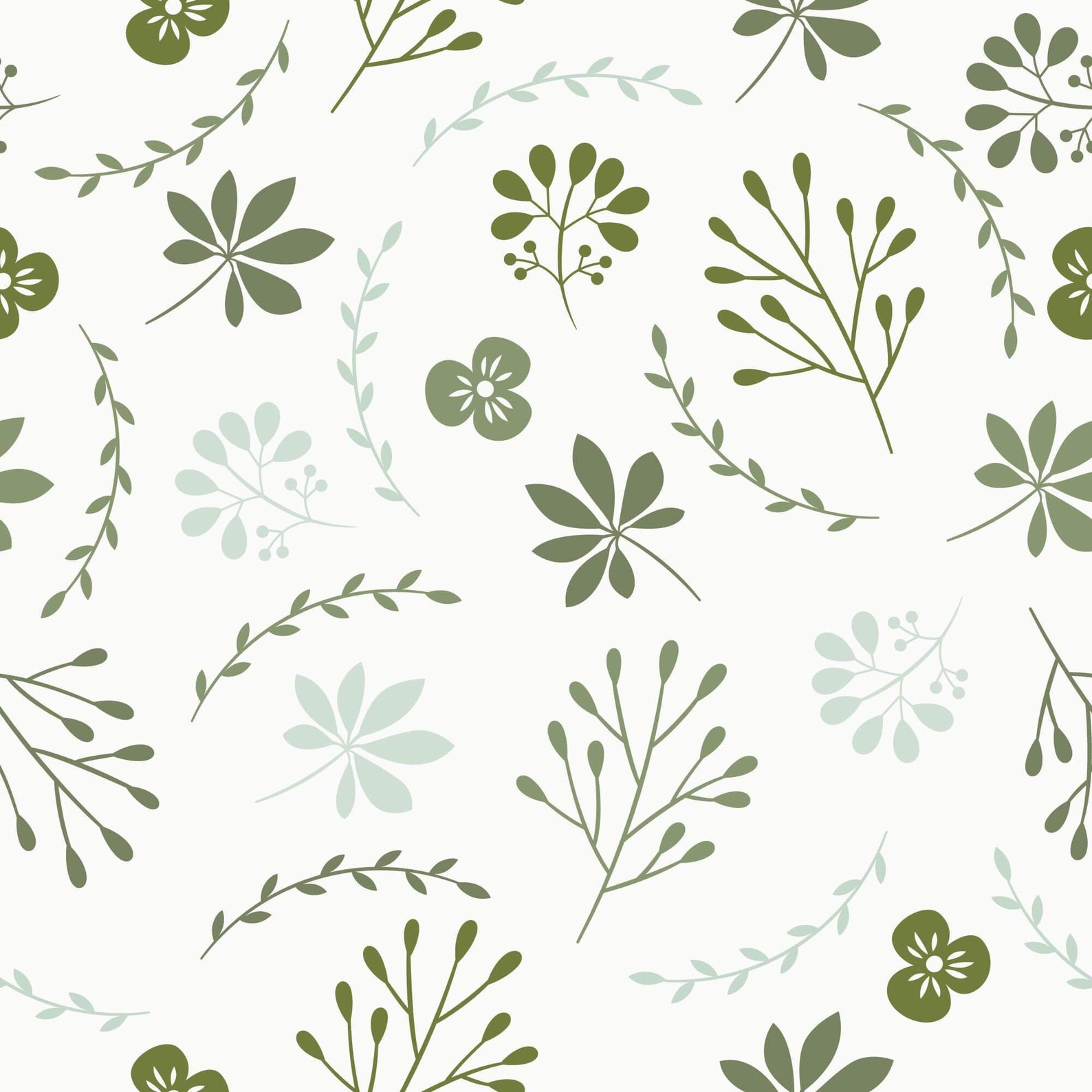 Green Botanical Floral Peel and Stick Removable Wallpaper 4920 - Etsy