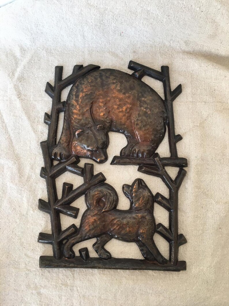 Metalwork Panel Folk Art Metal Wall Art Art Panel Etsy