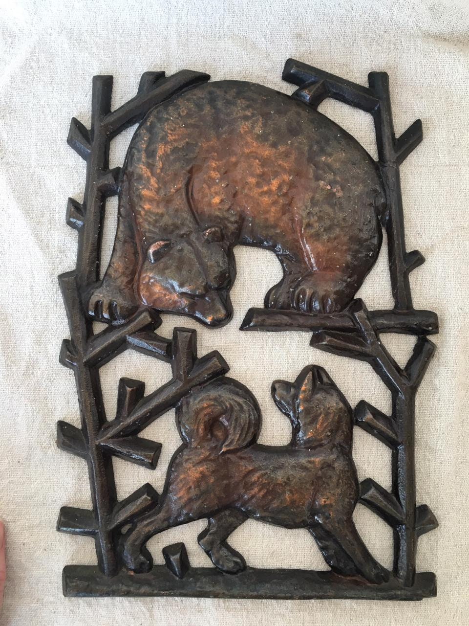 Metalwork Panel Folk Art Metal Wall Art Art Panel Etsy