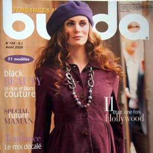 Burda 08/2008, maternity sewing patterns & more, in French