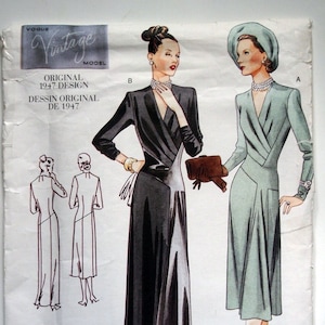 Vogue 2354 - 40s evening gown, 1947 design