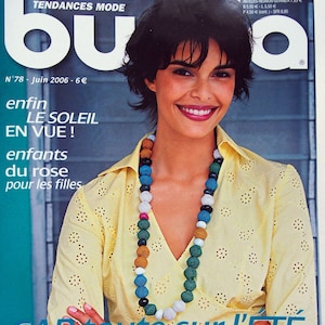 Burda 06/2006 (junio), patrones de costura para blusas de verano, en francés
