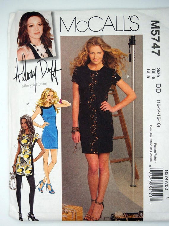 Mccalls 5747, Bodycon Dress With Contrast Bands
