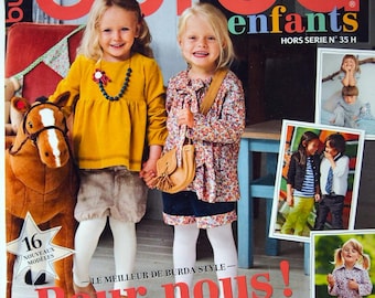 Burda Kids -  flowery dresses, pajamas, knitted cardigan, pre-teen party wear & more, 2011, in French