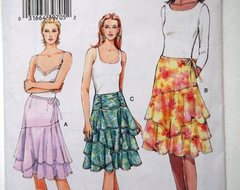 Vogue 8082, Tiered Skirt With Assymetric Ruffles