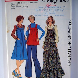 Style 1378, pinafore dress and shirt with gathered sleeves, rare pattern