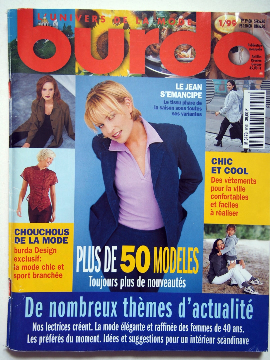 Magazine Burda Special Hardanger 1999 - Modèles Tricot, Crochet, Napperon, Patrons