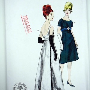 May include: Vogue Patterns sewing pattern featuring two vintage dress designs. The pattern includes size options and cutting layouts. The cover displays illustrations of the dresses, with the text "FINAL SALE" and "AUTHENTIC" visible.