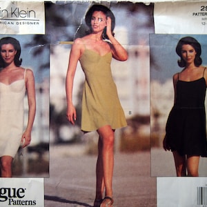 Vogue 2900, slip dress by Calvin Klein, rare pattern