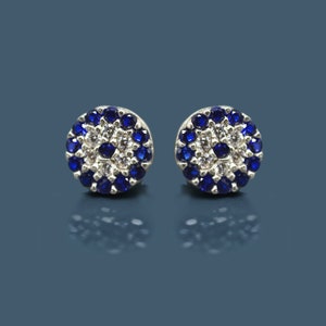 Evil Eye Earring, 925 Sterling Silver, Stud Earrings, Eye Earrings, Dainty Earrings, Minimaslit Earrings, Delicate Earrings