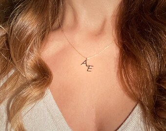 Handwriting Necklace, Custom initial Necklace, Dainty Personalized Necklace For Women, Letter Necklace, Minimalist Pendant