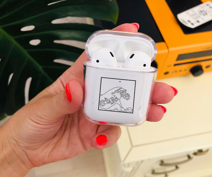 Airpod Case Great Wave Off Kanagawa Airpods Case Clear Airpod Etsy