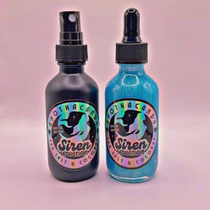Siren Seduction Perfume Oil | Scented Bath & Body Oil | Crystal Infused | Moon Infused | All Natural Massage Oil | Bath Drops