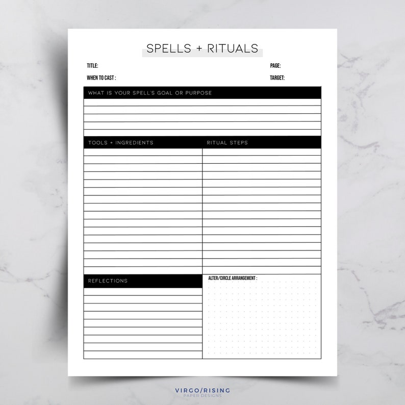 2020 Printable Witch Planner Witchy Templates Bundle | Etsy