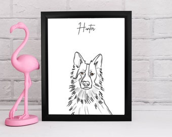 Simple Linear Pet Portrait