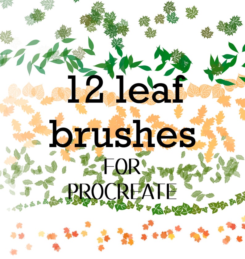12 Leaf Brush Set for PROCREATE Etsy