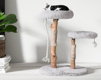 Cat Tree Tower, Modern Cat Furniture, Cat Condo, Wooden furniture for Cat, Cat Scratching Post, New Cat Gift, Cat Bed, Cat Condo | Mau