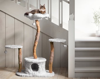 Wooden Cat Tree, Cat Climbing Tree, Furniture For Cat, Wooden Cat Tree, Unique Cat Furniture, Cat Lover Gift, Cat Furniture, Cat Gift