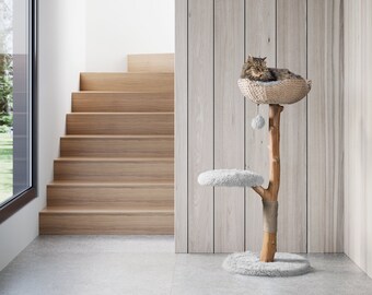Wooden Cat Tree Unique Cat Trees Modern Cat Tree Cat Etsy