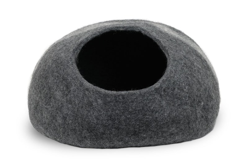 Mau Felt Wool Cave, Modern Cat Bed, Cat Cave Bed, Modern Cat Cave, Cat Lover Gift, Felt Cave, Cave for Large Cats, Cat Beds, Stylish image 8