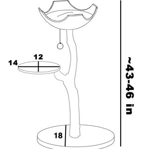 Cat Tree Tower, Unique Cat Condo, Wooden Cat Tree, Cat Climbing Tree, Furniture For Cat, Cat Lover Gift, Cat Furniture, Cat Gift Mau image 10