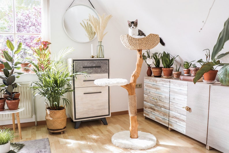 Mau Wood Cat Condo Modern Cat Tree Cat Tower Furniture image 4
