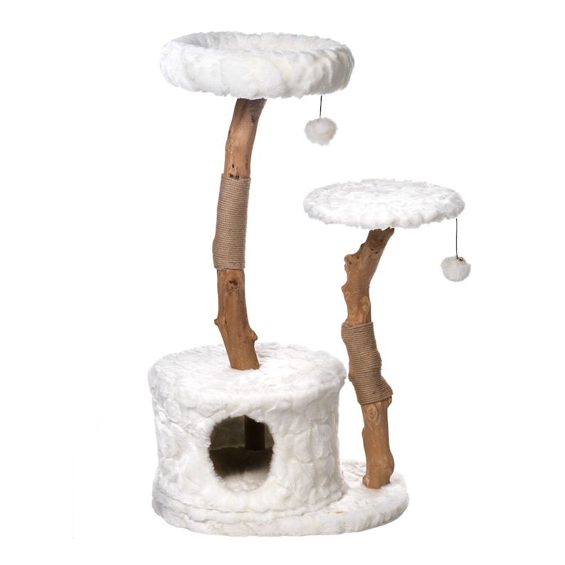 Mau Wooden Cat Tree Unique Cat Trees Wood Cat Tower Cat Etsy