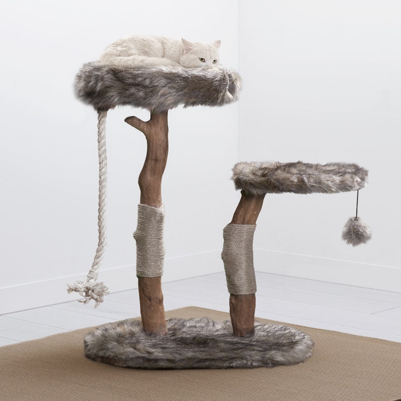 Modern Cat Tree Furniture Wood Cat Condo Cat Tower Etsy
