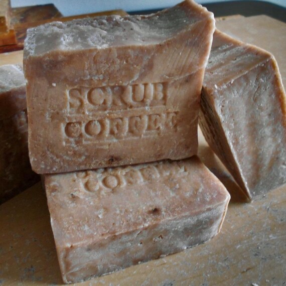 Organic Brazilian Coffee Scrub Soap: Natural Cocoa Butter Soap