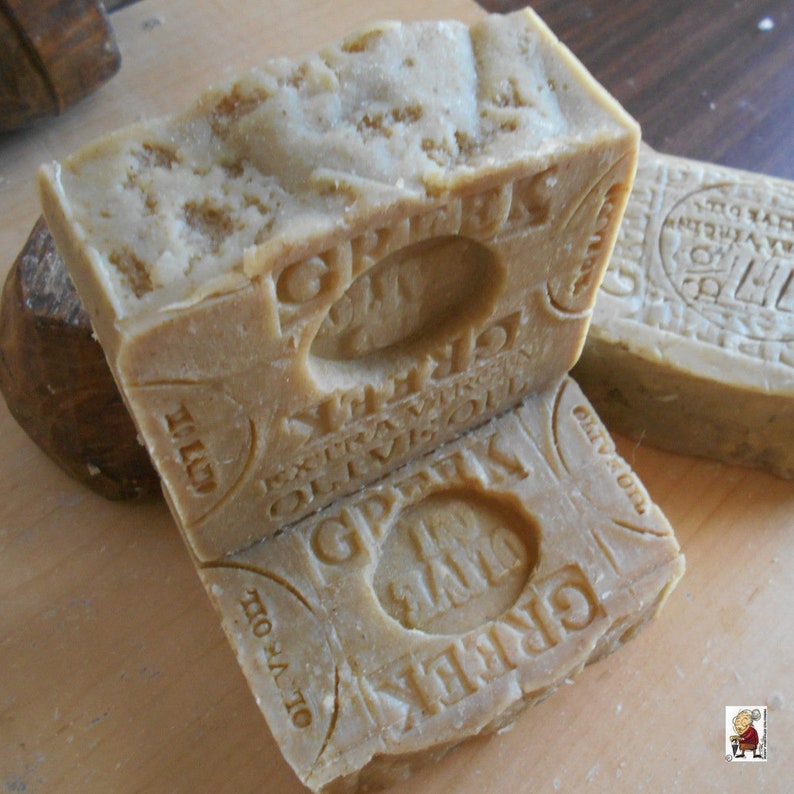 Greek Olive Oil Soap with Mediterranean Sea Salt Natural Bar image 2