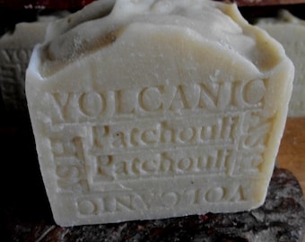 Handmade Soap Volcanic Ash Patchouli and Cocoa Butter 100% Natural
