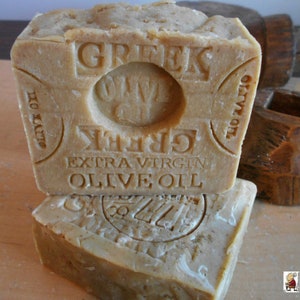 Greek Olive Oil Soap with Mediterranean Sea Salt Natural Bar image 3
