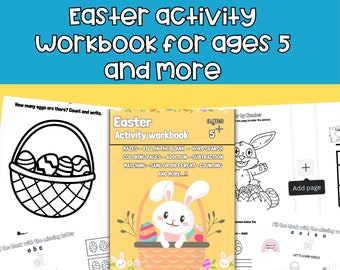 Easter Activity Workbook for Kids Ages 5 Easter Gift Idea for Girls and Boys Easter Basket Stuffers