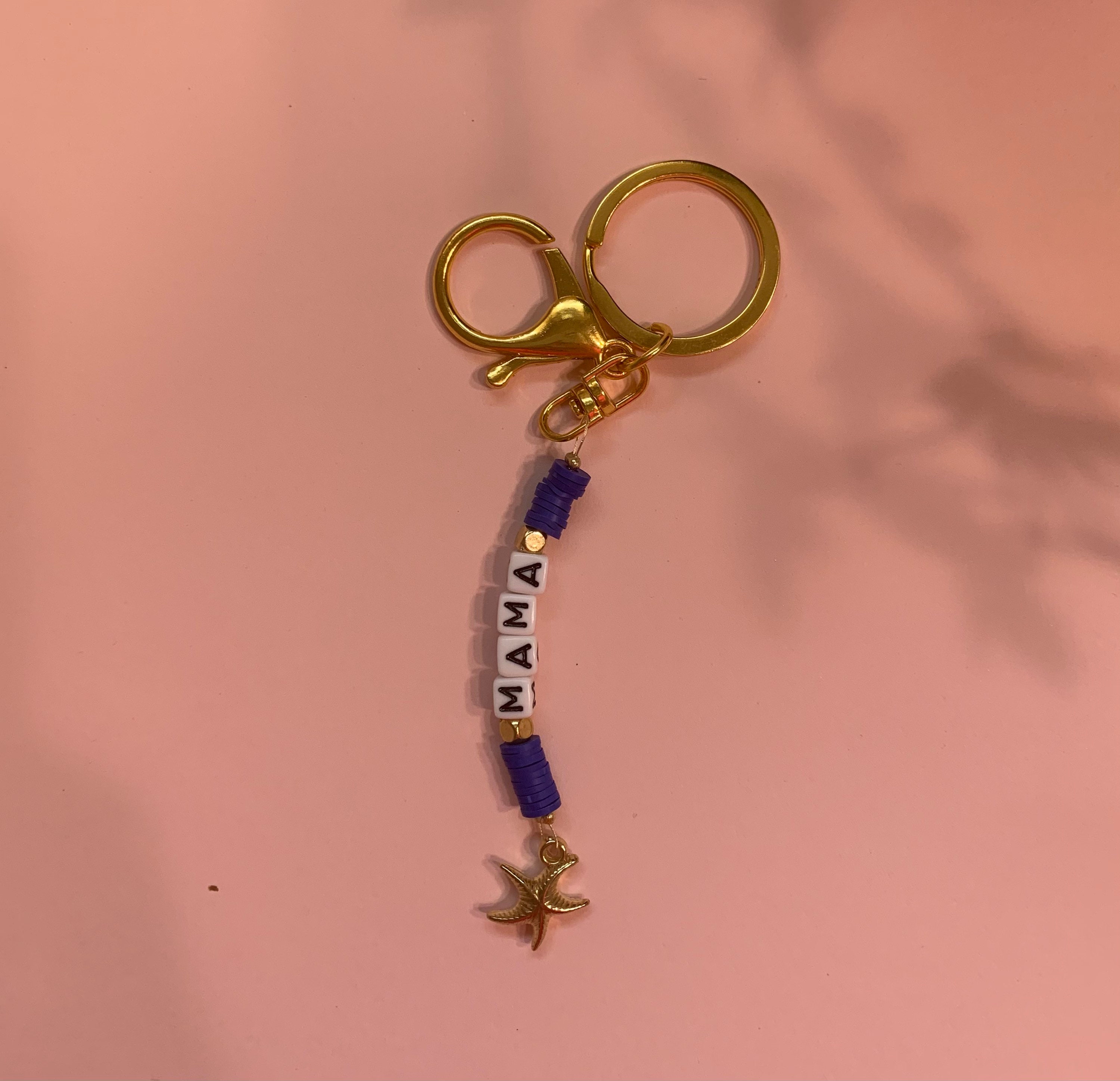 Custom Beaded Name Keychain With Heishi Beads Etsy Canada