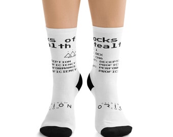 D&D Inspired Dungeons and Dragons Socks of Stealth DTG Socks