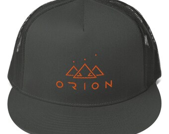 Orion Logo Orange Mesh Back Snapback