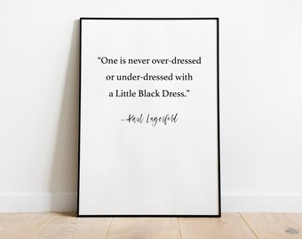Karl Lagerfeld Quote Etsy