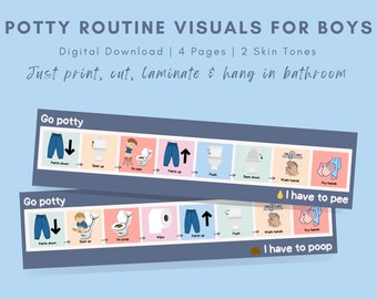 Potty/Bathroom Routine Visual Graphics