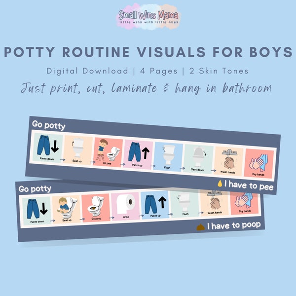 Potty/Bathroom Routine Visual Graphics