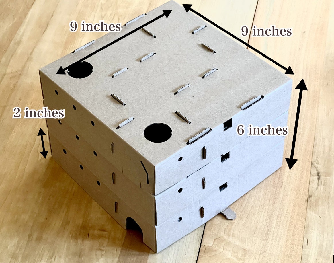 Mouse Manor™ Stacking Cardboard Maze for Hamsters, Mice, Gerbils Etsy