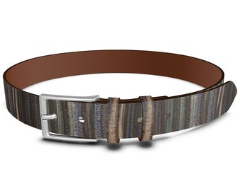 Brown Leather Belt for Men, Unigue Belt, Gift for men