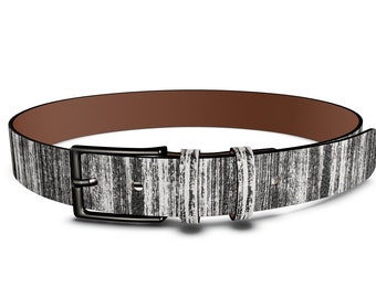 Striped Leather Belt: Mens Fashion Belt by Melsinki