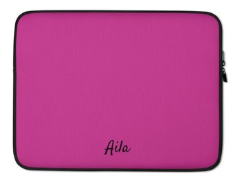 Pink Laptop Case, Custom Laptop Sleeve, Personalized Gift for Her