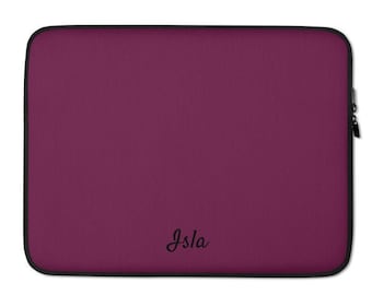 Lila Macbook Sleeve, personalisierte Laptoptasche, personalisiertes Geschenk für Frauen