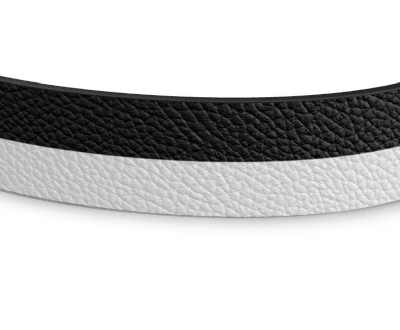 Black and White Leather Belt, Handmade Mens Leather Belt by Melsinki LAS Etsy