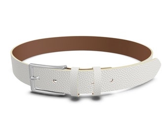 Offwhite Belt, Handmade Leather Belt for Men adn Women