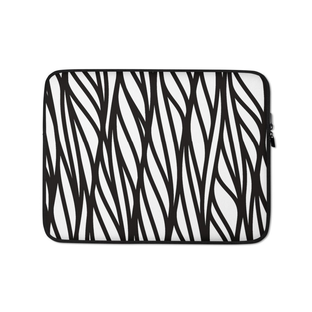 Geometric Laptop Sleeve Black and White Computer Case Laptop Etsy UK