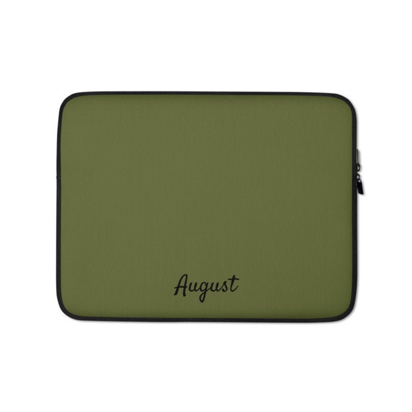 Personalized Olive Green Laptop Sleeve, Laptop Bag, Laptop 13 Inch Bag